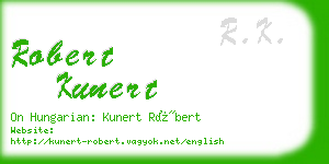 robert kunert business card